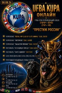 UFBA KUPA — Международная онлайн-выставка собак 08.08.2026 | Гран-при «Престиж России»