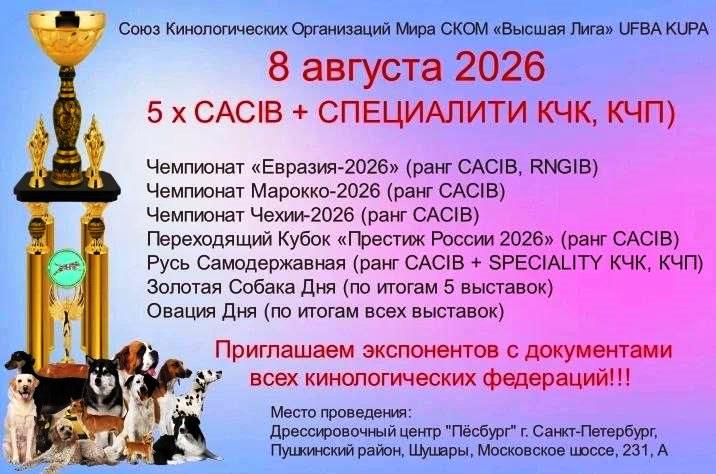UFBA KUPA — 5×CACIB и специализированные чемпионаты